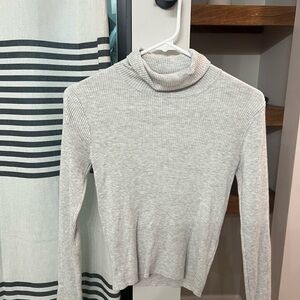 Brandy Melville Gray Ribbed Turtleneck
